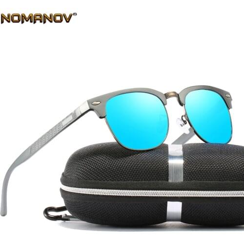 Al-mg Retro Vintage Classic Round Sun Glasses Polarized Sunglasses Custom Made Myopia Minus Prescription Polarized Lens -1 to -6