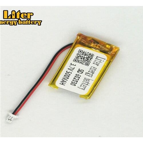 1.0MM 2pin connector 3.7V 602030 500mah High quality rechargeable lithium polymer battery