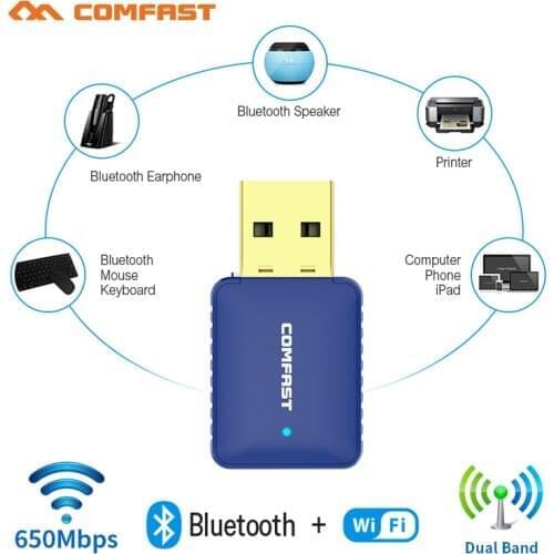 10pcs 650Mbps USB Bluetooth 4.2 Transmitter Bluetooth Audio Receiver 5Ghz Wireless Transmitter Dongle Adapter for Computer PC L