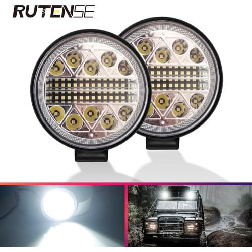 102W 34SMD LED work lights circle spotlight flash 12V 24V universal Accessories For Offroad 4X4 4WD Car SUV Truck Excavator ATV