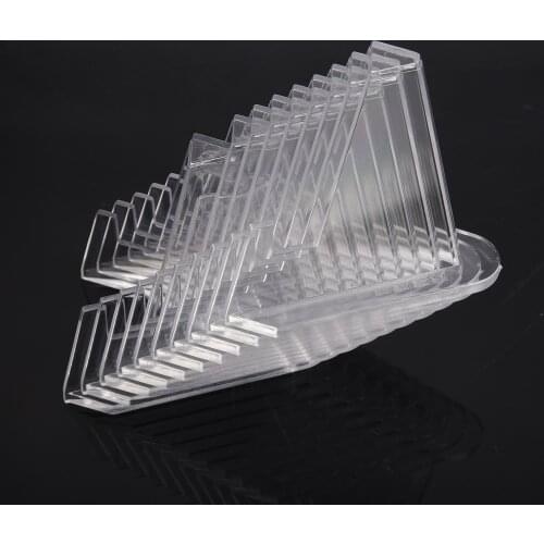 10x Transparent plastic Medals Coins Display Stand Easel Show Holder Exhibit Mount