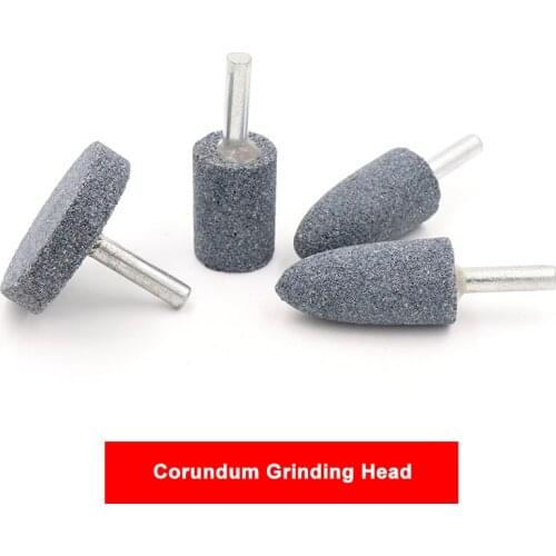 6 Shank High Efficiency Cylinder Cone Corundum Grinding Head Polishing Polisher Head Abrasive Mounted Stone Ceramic