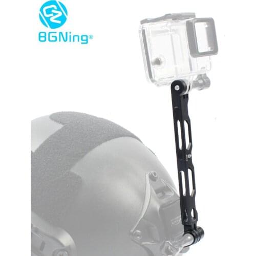 BGNING Aluminium Extension Arm Pole Mount Helmet Tactical Grip Selfie Stick Tripod Protective Case Bike Clip for Gopro 8 Camera