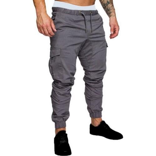 Casual Men Pants Hip Hop Joggers Pants 2019 Male Trouser Men Solid Multi-pocket Pants Homme Sweatpants Dropshipping