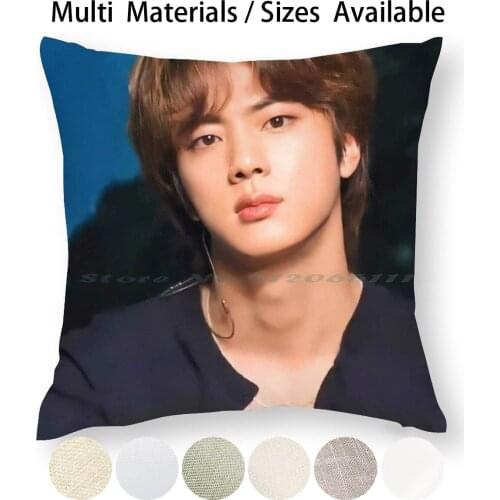 Wwh Jin Pillow Case Throw Pillow Cover Cotton Linen Flax Cases Cup Festa 2021 Muster 2021 Kpop Korea Kim Seokjin Jin Cases