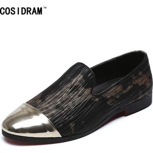 COSIDRAM 2018 Spring Summer Men Casual Shoes PU Leather Slip On Men Shoes Loafers For Male Footwear Plus Size 46 47 48 BRM-011