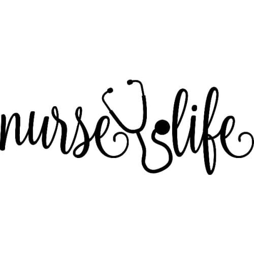 Dawasaru Nurse Life Stethoscope Car Sticker Personalized Sunscreen Decal Motorcycle Auto Decoration Accessories PVC,14cm*5cm