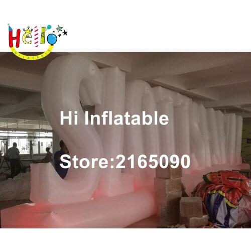 3 m high custom made party supplies led lighted inflatable letters decoration