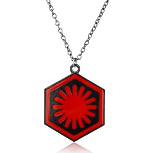 MOCHUN Movie Episode 7 Kylo Ren New First Order Galactic Empire Stainless Steel Logo Enamel Pendant Necklace-30