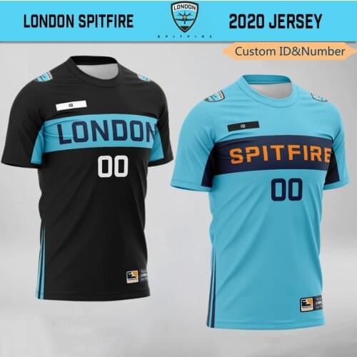 OWL E-Sports Team London Spitfire Uniform Jerseys Fans Tshirt Custom ID T-shirt For Men Women Customized Name Tees Shirt