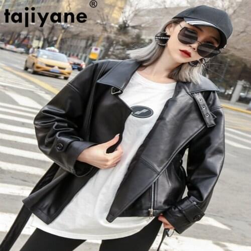 Jackets and Coats Women Clothes Womens Leather Jacket Female Real 100% Sheepskin Coat 2021 Short Motos Coat X13 WPY528