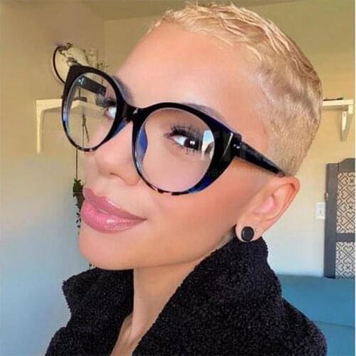 Fashion Cat Eye Blue Women Glasses Frame 2021 Trend Drive Sun Glasses Female Brand Designer Round Gradient Glasses UV400 Oculos