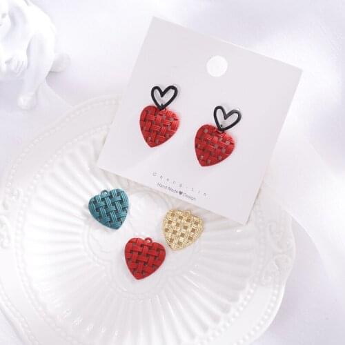 New arrived 50pcs/lot color Spray paint cartoon hearts shape alloy floating locket charms diy jewelry earring/garment accessory