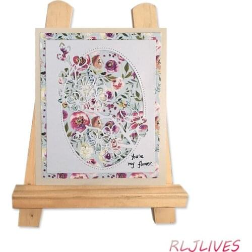 RLJLIVES Flower Frame Metal Cutting Dies Stencils for DIY Scrapbooking Stamp/photo album Decorative Embossing DIY Paper Cards