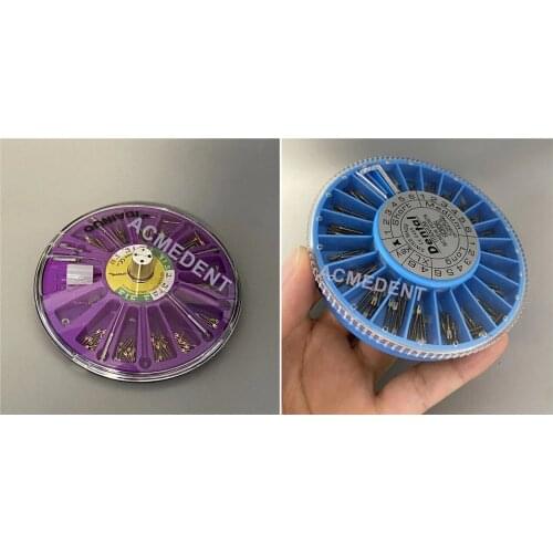 1Box Dental Root Canal Pins Conical Screw Post Titanium Alloy Steel Posts Core Crown IBAINUO PostsX120pcs