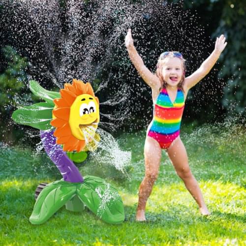 Sprinkler Outdoor Water Spray Sprinkler Kids Pool Toys Rotating Baby Bath Toy Summer Flower Water Spray Sprinkler Bathtub Toy