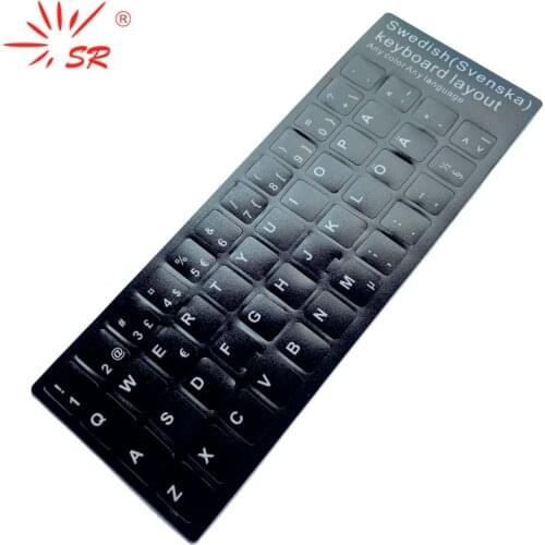 SR Swedish Svenska Sweden Language Scrub Sticker With Laptop For Macbook Stickers Protective Film Layout Button Letters for PC L