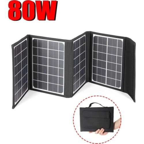 100W Outdoor Portable Foldable Solar Cells Bag 12V Solar Fast Charging Dual USB Output High-Efficiency Solar Panel Backpack
