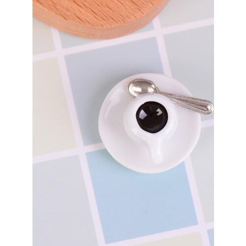 1PCS Dollhouse Miniature Coffee Cup For Kitchen Room Food Drink Home Tableware Decor Baby Kids Toys