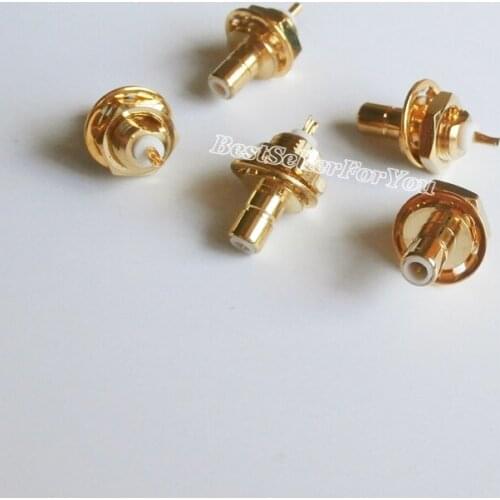 10Piece SMB Male Plug Bulkhead Handle Solder Panel Mount Straight Connector