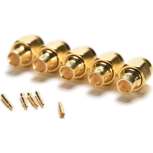 2pcs 5pcs SMA Male Plug Solder RF Coax Connector For Semi-rigid RG402 0.141 Inch Cable Gold