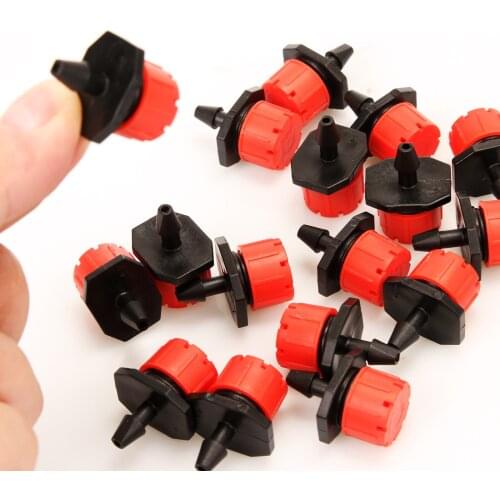500 pcs 4mm 8 hole Red Adjustable Dripper Red Micro Drip Irrigation Watering Anti-clogging Emitter Garden Supplies
