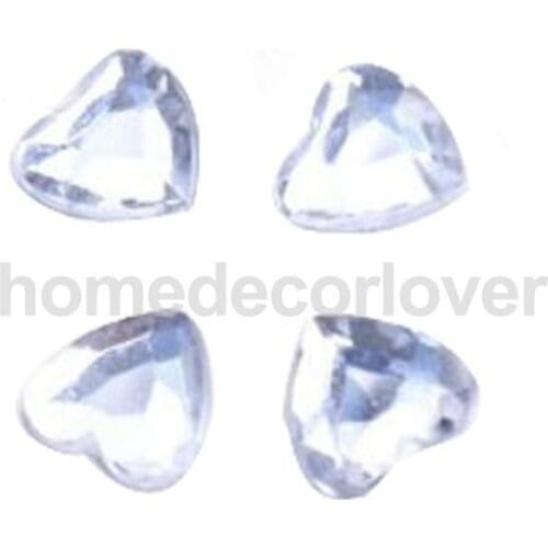 500 Pcs 8mm Hearts Wedding Party Table Decoration Confetti Favor - Clear