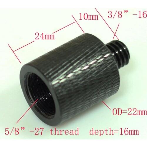 New Thread Adapter Microphone Stand 5/8" 27 Female to 3/8"-16 male camera tripod