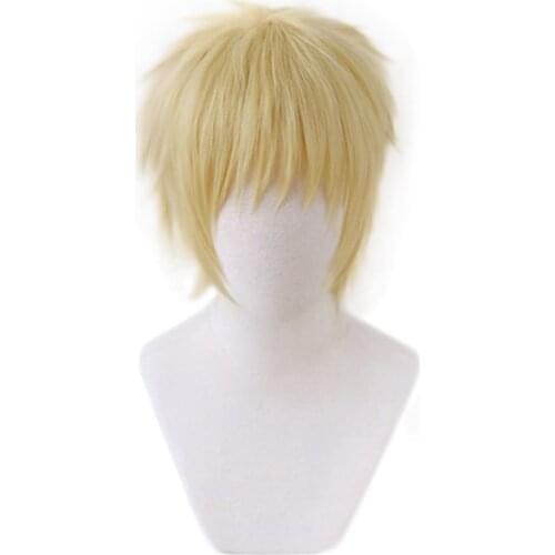 Anime Haikyuu!! Karasuno Tsukishima Kei Wig Cosplay Costume Heat Resistant Synthetic Hair Haikiyu Short Wigs