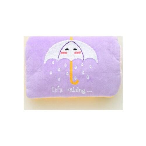 Free shipping Cartoon umbrella pattern warm hands plush hot water bag charging electric hot water bag without water