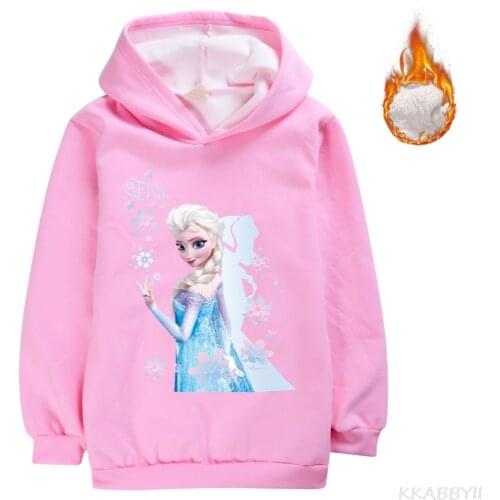 Disney Frozen Elsa Anna Princess children cartoon outerwear Clothing Fashion coat girl hooded Coat