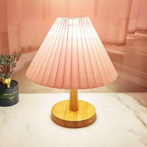 Oak Table Lamp E27 LED Desk Light Eye Protection Reading Lamps Beside Night Lights Indoor Lighting for Bedroom Living Room Study