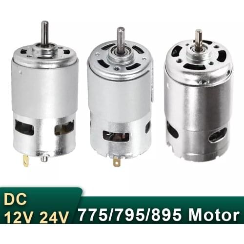 895 DC Motor 12-24V High-speed Large Torque Motor Ball Bearing and Fan Blades for DIY Model Car / Small Drill Micro machine