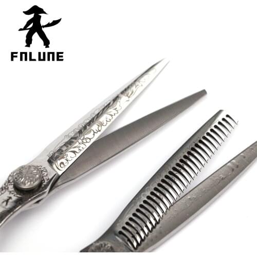 Fnlune 6 VG-10 Professional Hairdressing Scissors Salon Barber Accessories Haircut Machine Thinning Shear HairdresserS Scissors