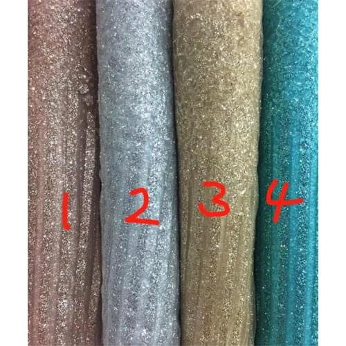 Good looking african glued glitter lace with sequins JRB-122117 embroidery tulle mesh lace fabric for sexy dress