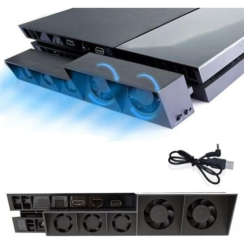 Cooler PS4 Cooling Fan For Sony Playstation 4 Console Super Smart Turbo Temperature Heat Dissipation Support Game Accessories