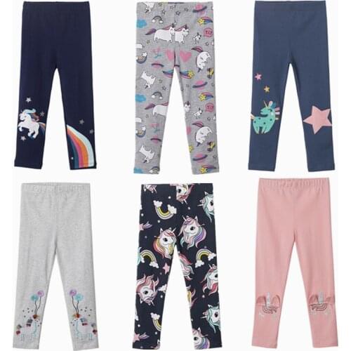 Autumn Winter Leggings for Girls Unicorn Cartoon Trousers Soft Cotton Unisex Girls Boys Pants Kids Clothing Children Leggings