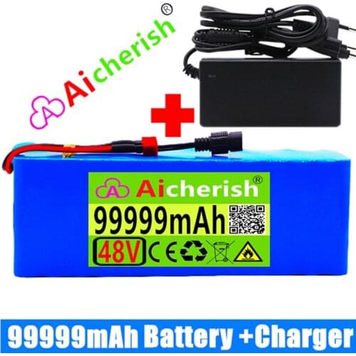 48v Lithium ion Battery 48v 99Ah 1000w 13S3P Lithium ion Battery Pack For 54.6v E-bike Electric Bicycle Scooter With BMS+Charger