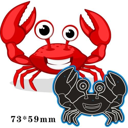 Metal Cutting Dies crab animal New Scrapbook paper decoration template Embossing DIY Paper Card Craft 73*59mm