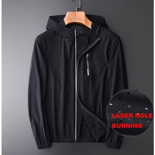 Hooded Plus Size 4xl Laser Hole Burning Mens And Coats Luxury Slim Fit Solid Color Jackets For Men