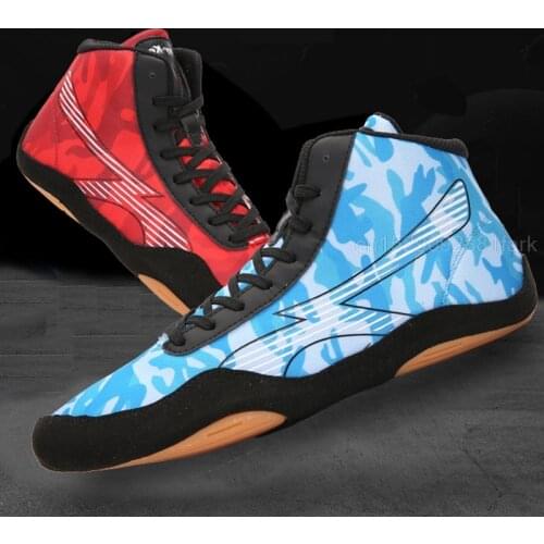 Men Professional Boxing Wrestling Fighting Boots Breathable Wearable Supporting Big Boys Training Boxing Shoes 35-45 Plus Size