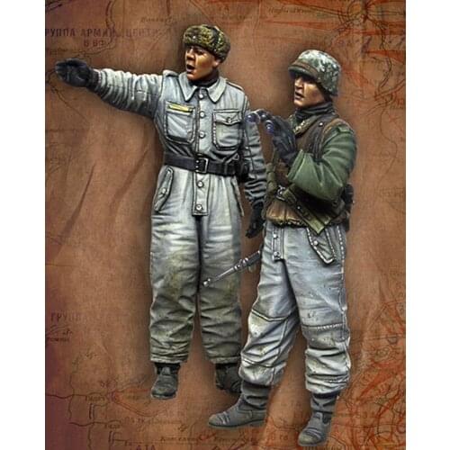 New Unassembled 1/35 ancient crew stand include 2 man resin Figure Unpainted Model Kit