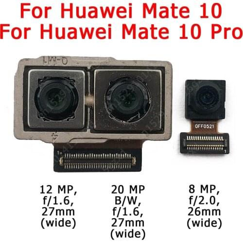 Original Front and Rear Back Camera For Huawei Mate 10 Mate10 Pro Main Facing Frontal Camera Module Flex Replacement Spare Parts