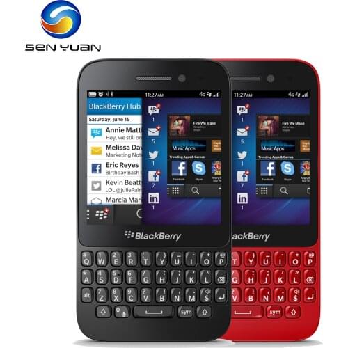 Original Blackberry Q5 4G Mobile Phone Unlocked 3.1" 2GB RAM 8GB ROM GSM 3G 5MP WIFI GPS QWERTY Keyboard Refurbished CellPhone