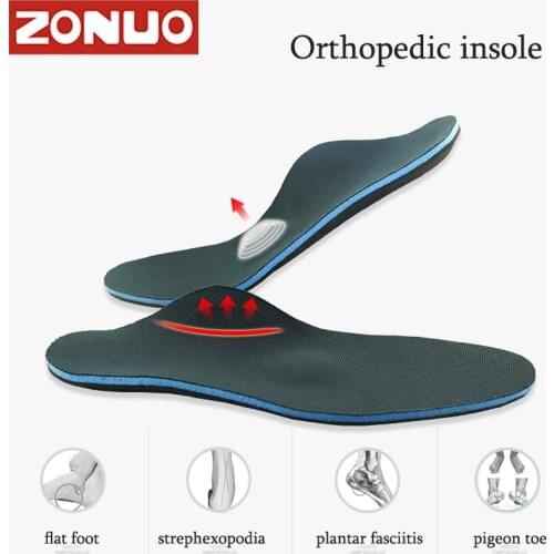 1 pair Orthotic Insoles Flat Feet Arch Support Orthopedic insole Relieve foot Heel Pain Plantar shoe insoles for men and women