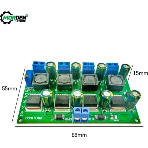 3A 4CH 4.5-30V to 3.3V 5V 12V DC DC Step-Down Buck Converter Module LM2596 AMS1117 7805 7812 MP2307 MP1584 Power Supply Dropship