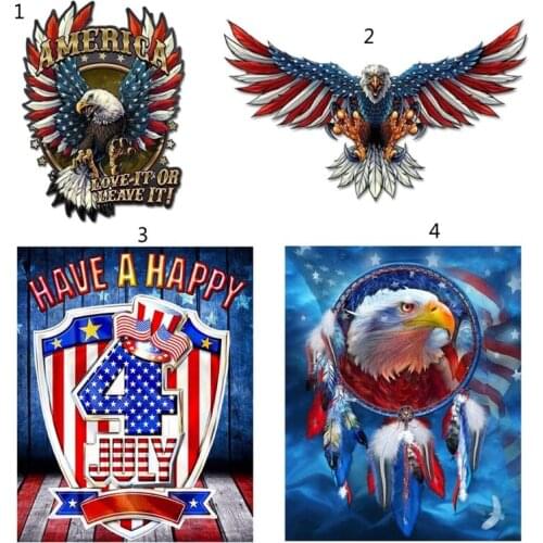Funny USA Bald Eagle American Flag Car Sticker Automobiles Motorcycles Exterior Accessories PVC Decals