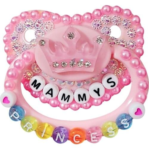 Mommys princess New Sytle DDLG Adult Silicone Nipple Adult Baby Pacifier Handmaking Pacifiers Rainbow For Baby Girl Boy