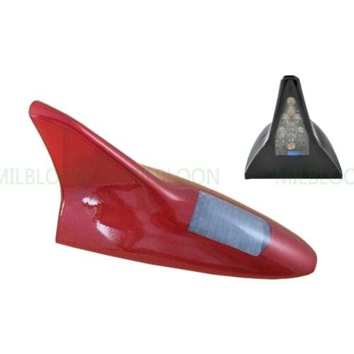 LED Solar energy Strobe light Anti Rear end Shark fins decoration Antenna car Modified waterproof LED CAR roof Flash lights
