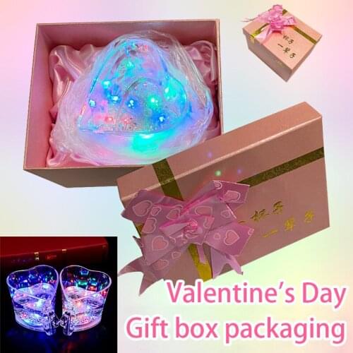 Luminous Induction Colorful Luminous Cup Flash Love Cup Valentines Day Gift